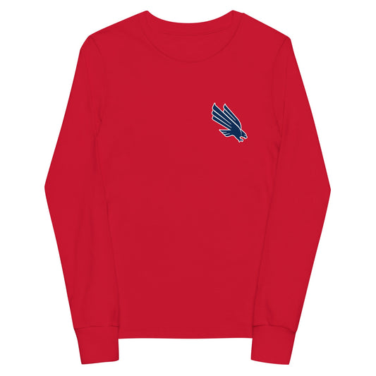 Performance | Youth Long Sleeve T-Shirt | Oxford Battlehawks 13U | Modern Emblem Logo