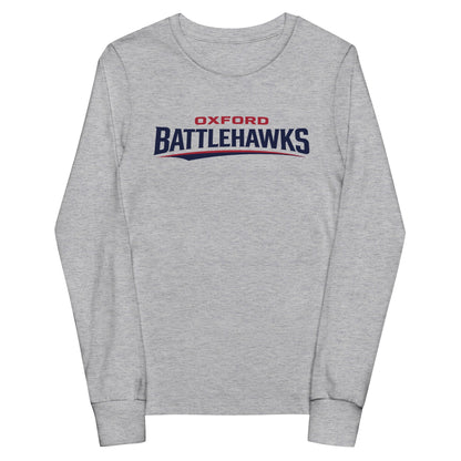 Performance | Youth Long Sleeve T-Shirt | Oxford Battlehawks 13U | Raptor Logo