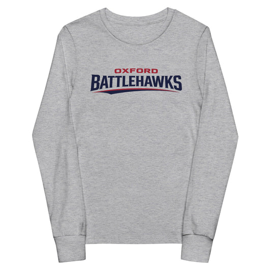 Performance | Youth Long Sleeve T-Shirt | Oxford Battlehawks 13U | Raptor Logo