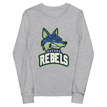 Performance | Youth Long Sleeve T-Shirt | Oxford Rebels 12U | Mascot Logo