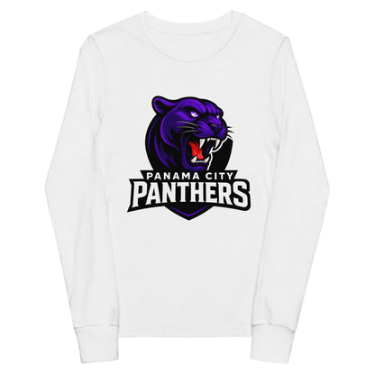 Performance | Youth Long Sleeve T-Shirt | Panama City Panthers | Mascot Logo