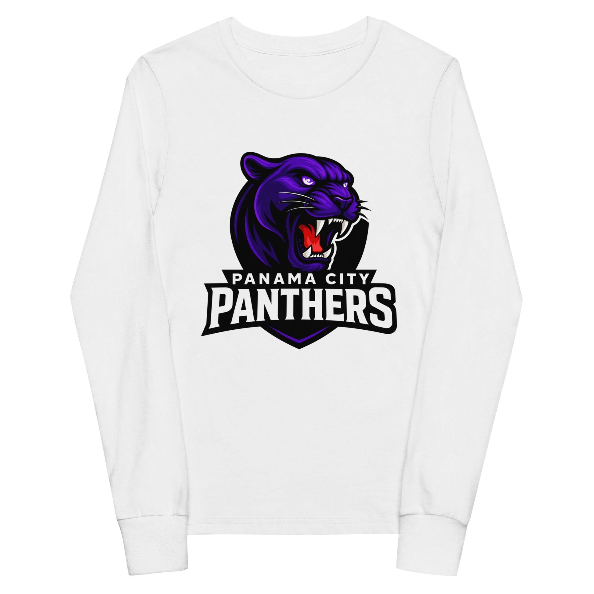 Performance | Youth Long Sleeve T-Shirt | Panama City Panthers | Mascot Logo