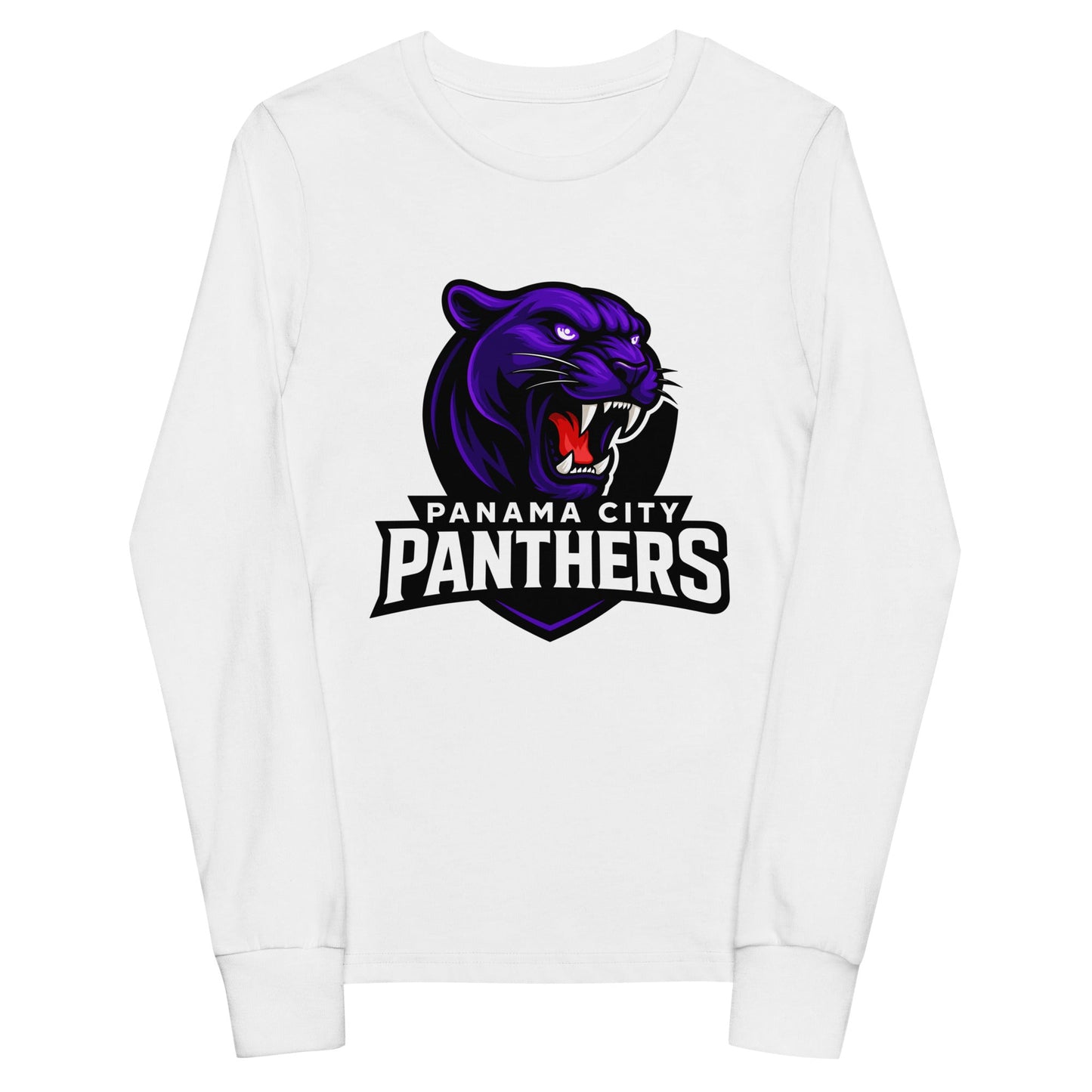 Performance | Youth Long Sleeve T-Shirt | Panama City Panthers | Mascot Logo