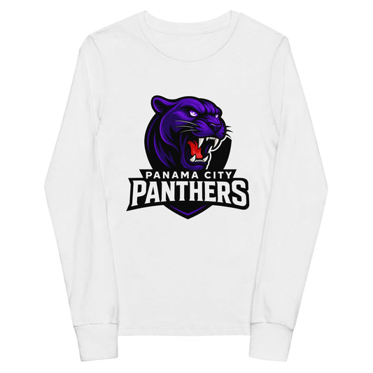 Performance | Youth Long Sleeve T-Shirt | Panama City Panthers | Mascot Logo