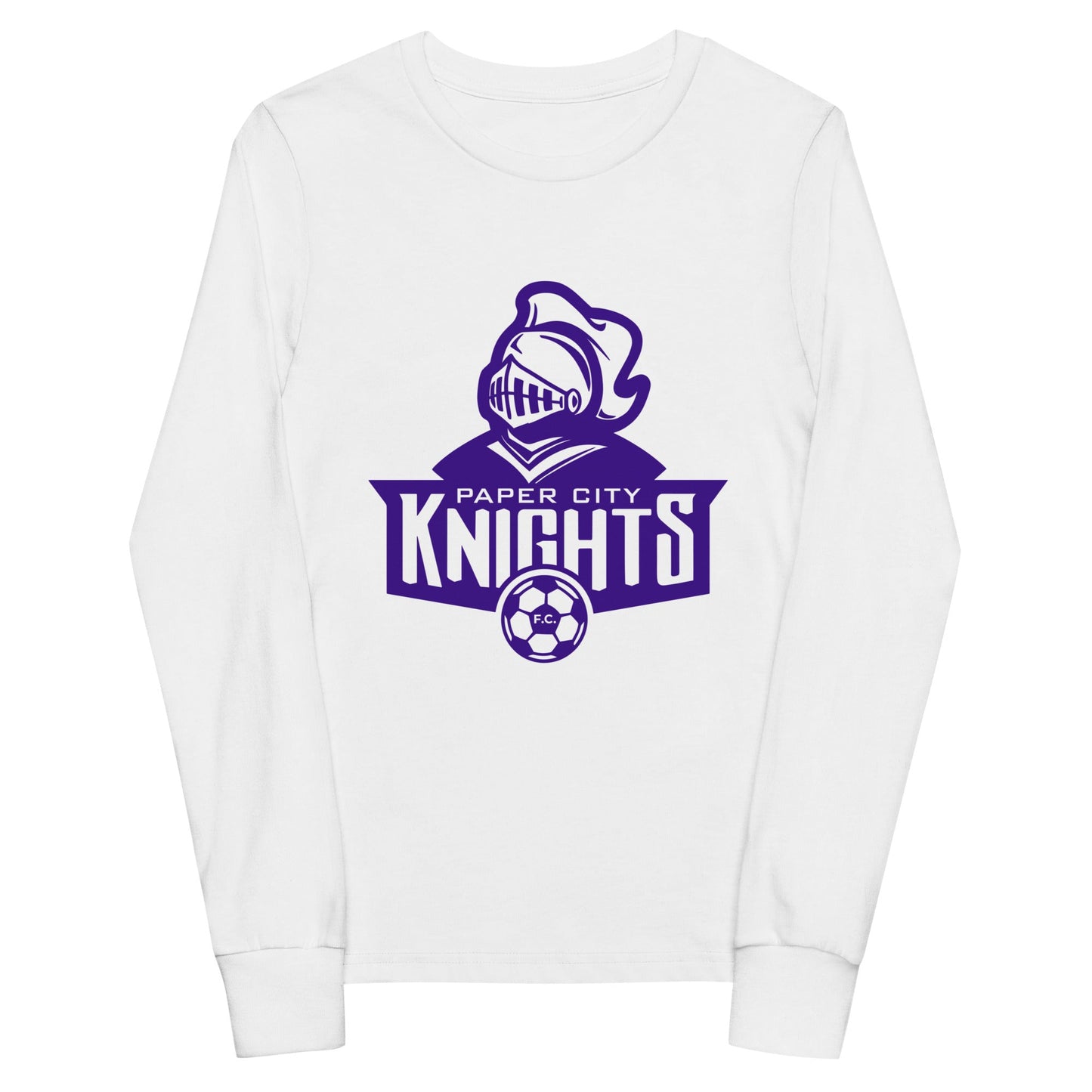 Performance | Youth Long Sleeve T-Shirt | Paper City Futbol Club | Emblem Logo