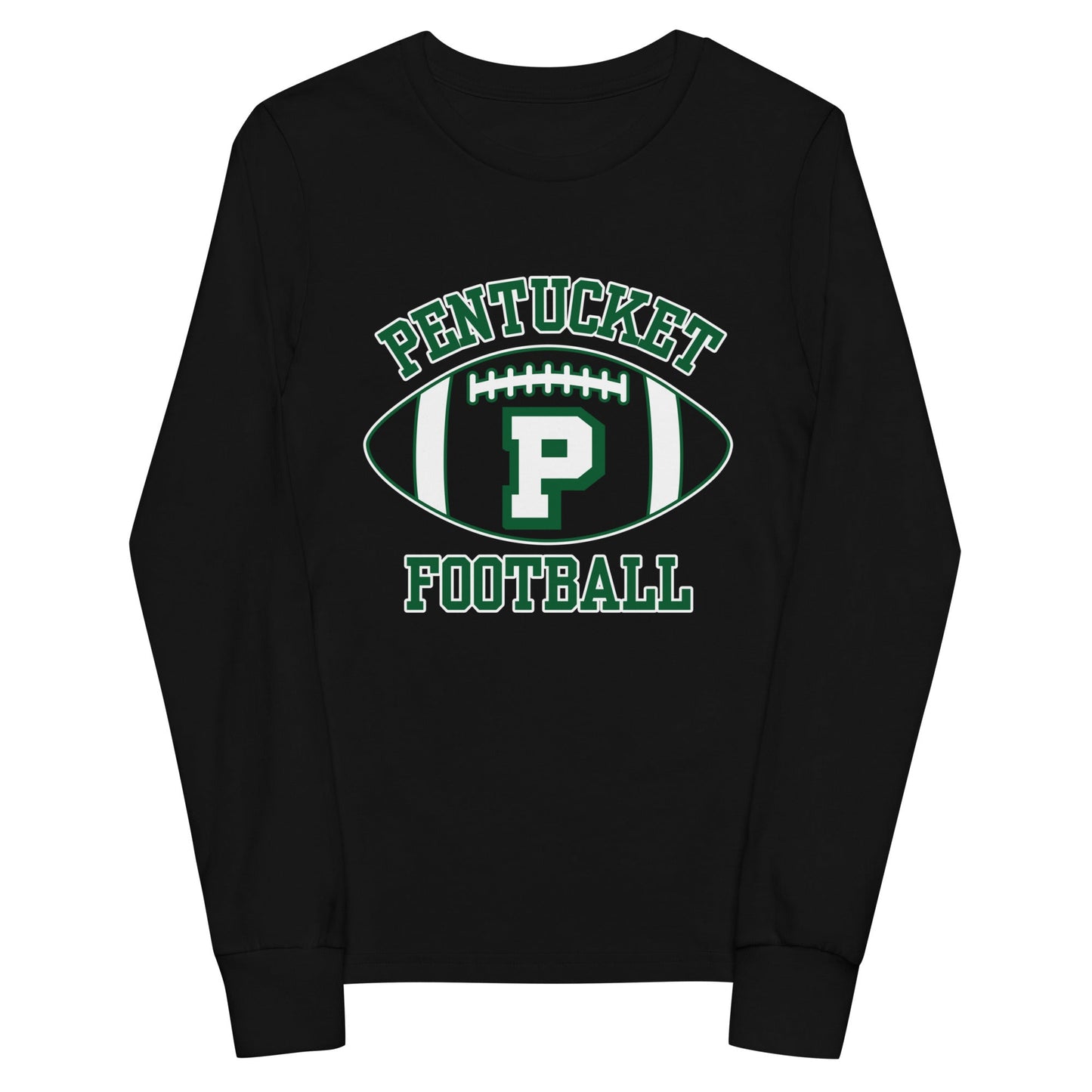Performance | Youth Long Sleeve T-Shirt | Pentucket Youth Football and Cheer | Varsity Badge Logo