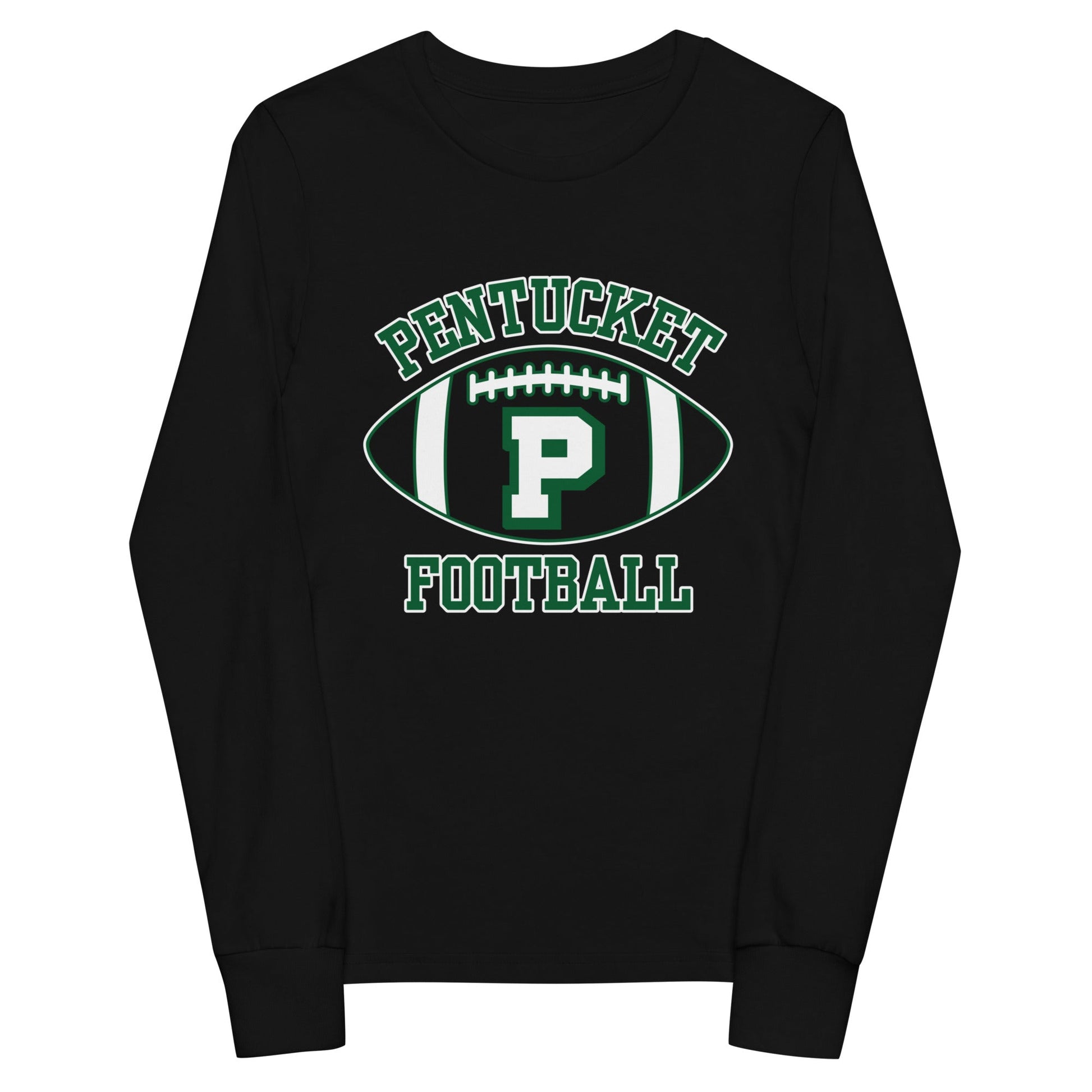 Performance | Youth Long Sleeve T-Shirt | Pentucket Youth Football and Cheer | Varsity Badge Logo