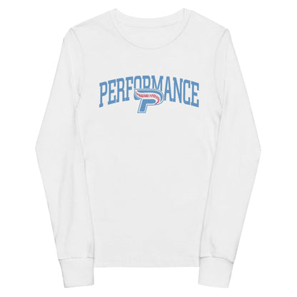Performance | Youth Long Sleeve T-Shirt | Performance Baseball | Script Logo