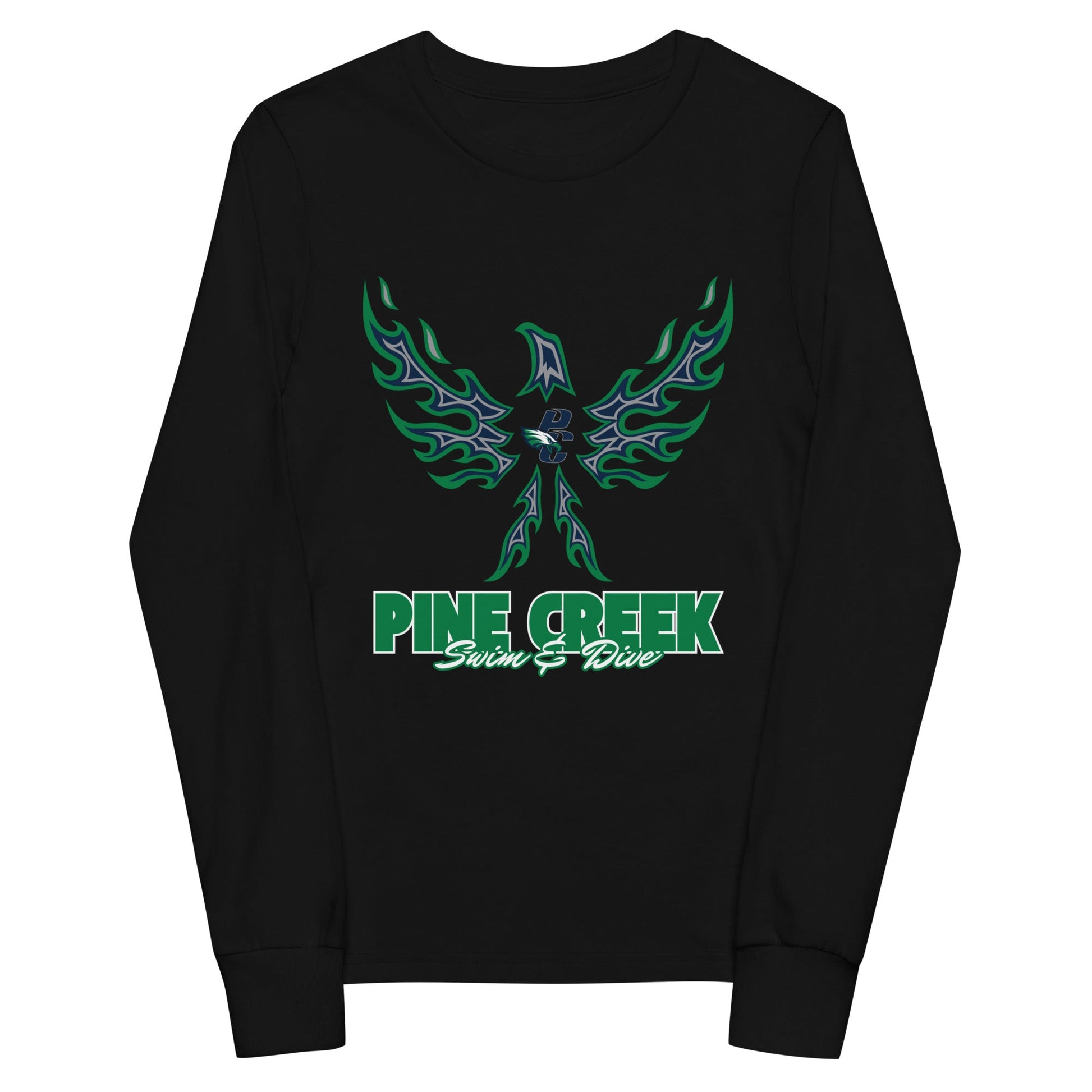 Performance | Youth Long Sleeve T-Shirt | PINE CREEK SWIM & DIVE | '24 Logo