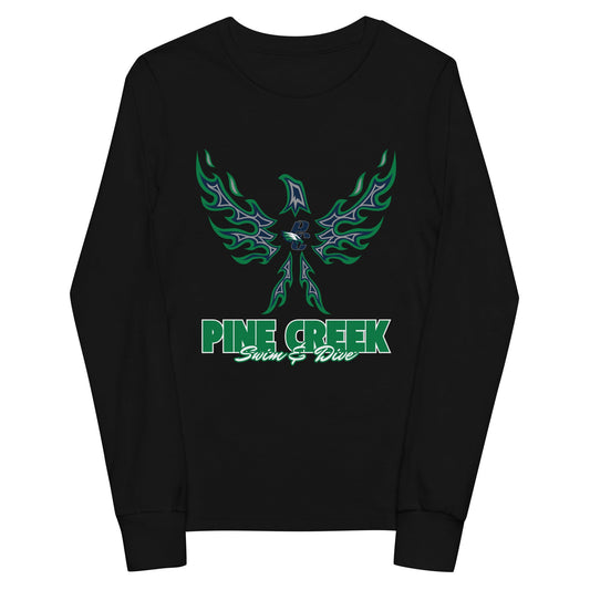 Performance | Youth Long Sleeve T-Shirt | PINE CREEK SWIM & DIVE | '24 Logo