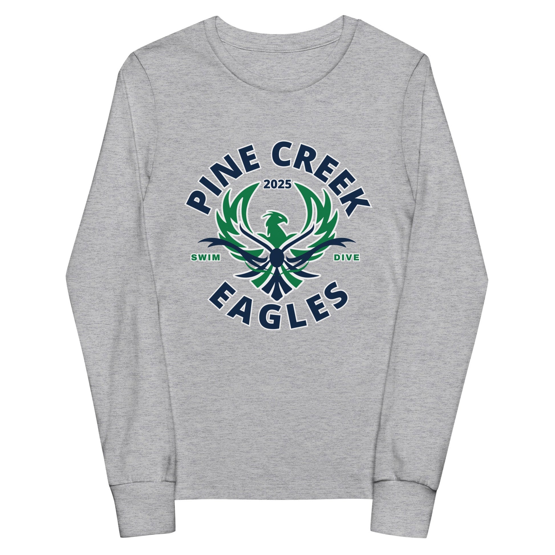 Performance | Youth Long Sleeve T-Shirt | PINE CREEK SWIM & DIVE | Swim & Dive Logo