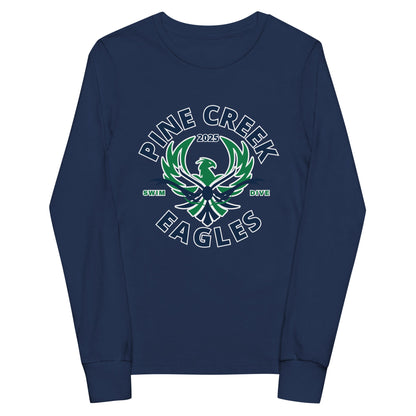 Performance | Youth Long Sleeve T-Shirt | PINE CREEK SWIM & DIVE | Swim & Dive Logo