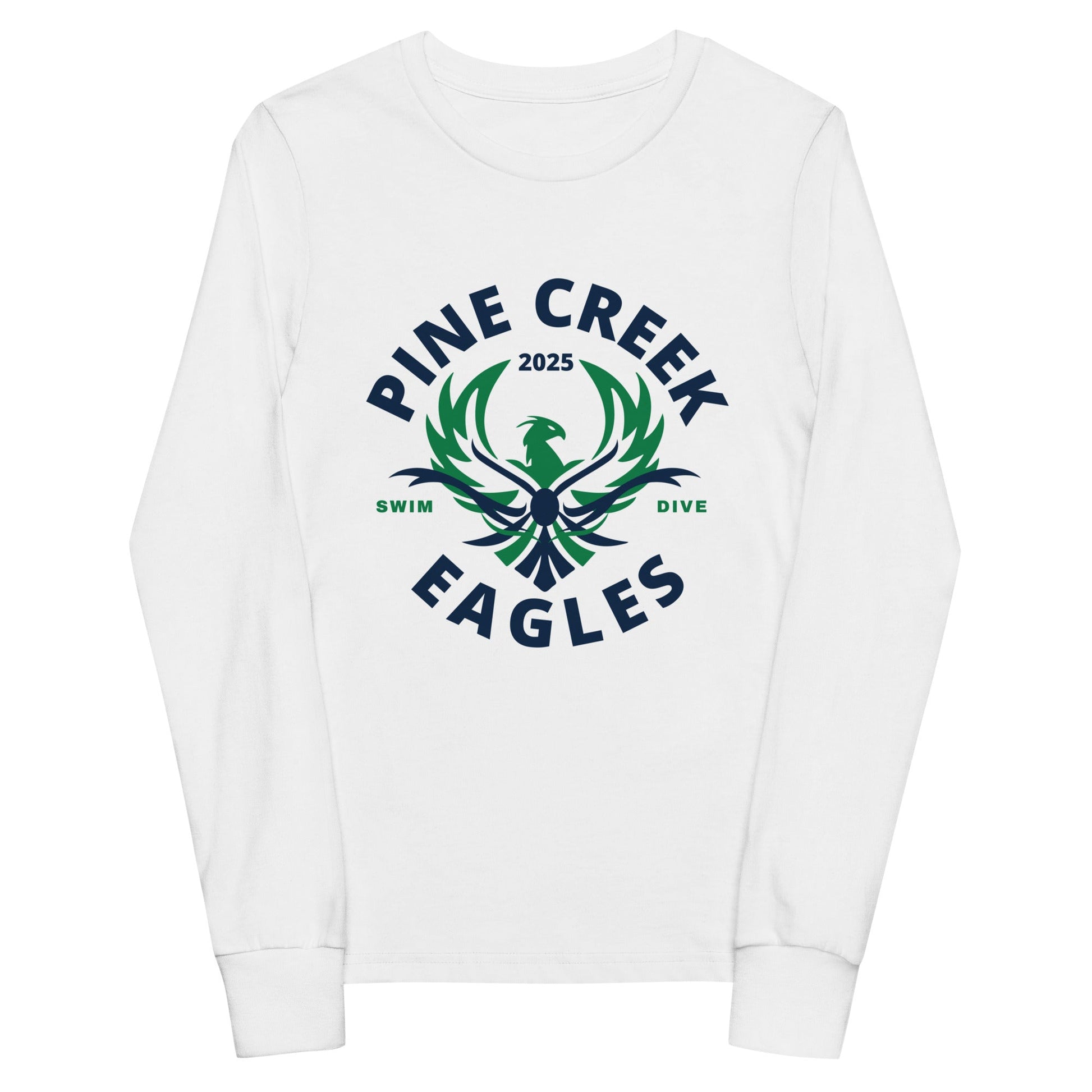 Performance | Youth Long Sleeve T-Shirt | PINE CREEK SWIM & DIVE | Swim & Dive Logo