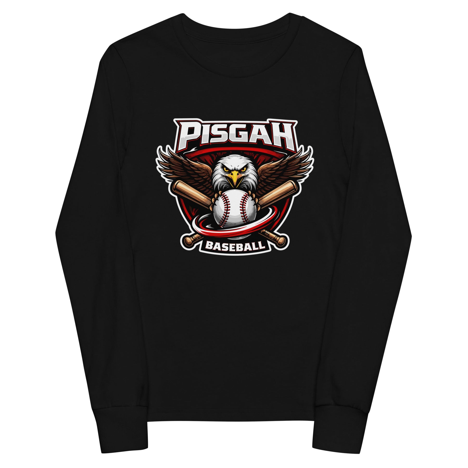 Performance | Youth Long Sleeve T-Shirt | Pisgah Rec League | Eagle Baseball Logo