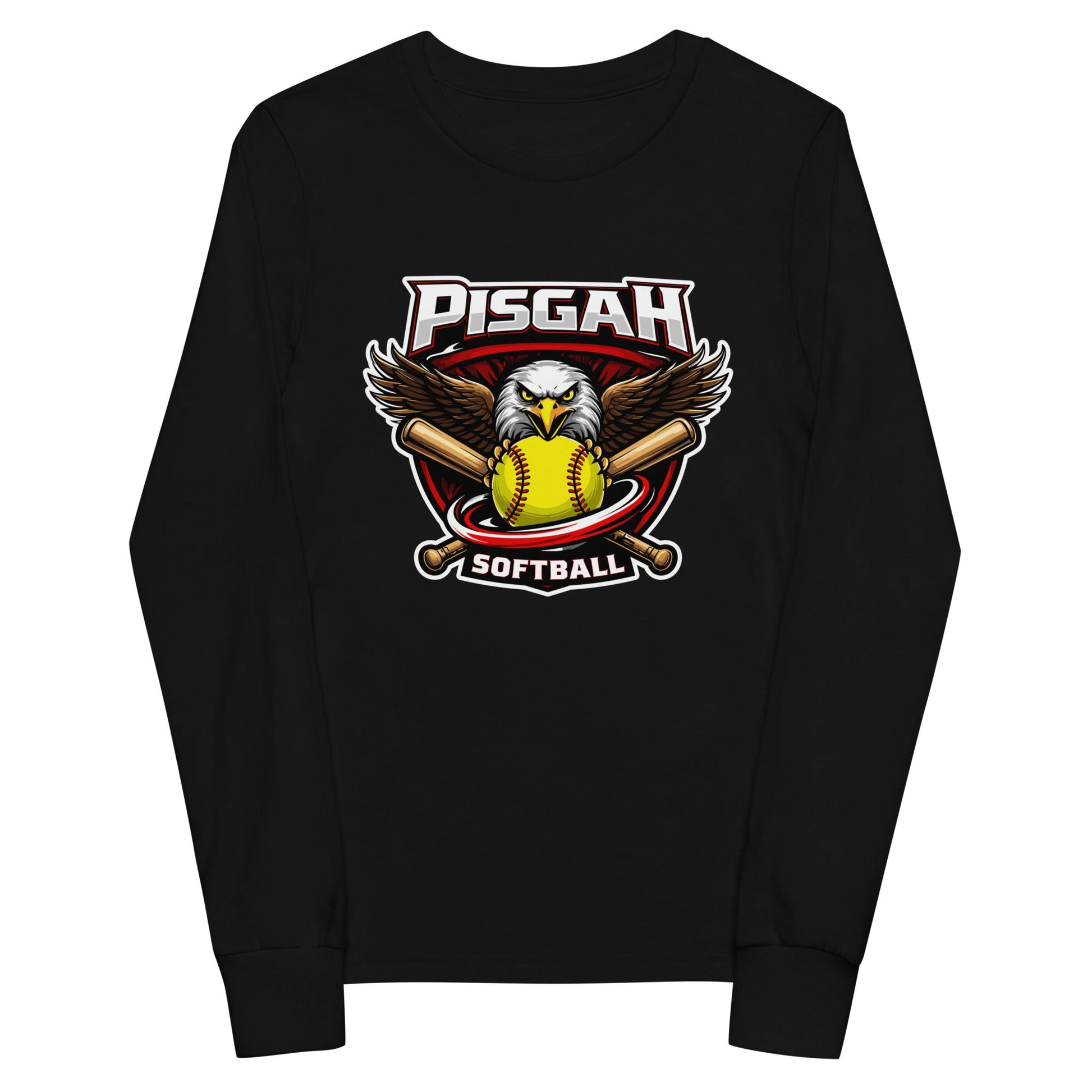 Performance | Youth Long Sleeve T-Shirt | Pisgah Rec League | Eagle Softball Logo