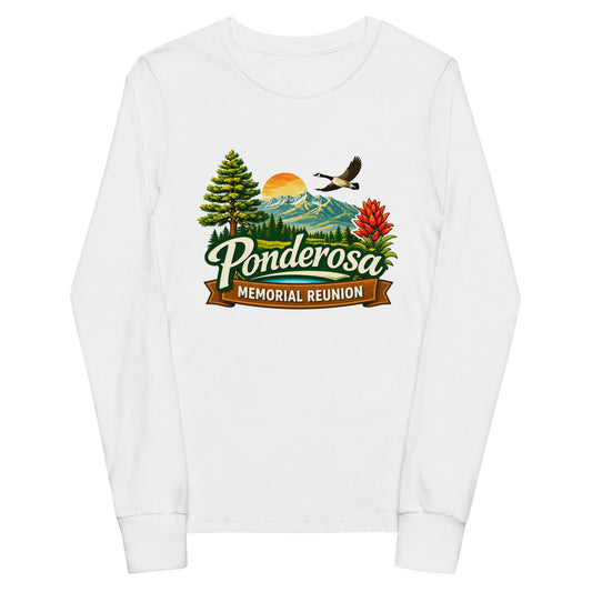 Performance | Youth Long Sleeve T-Shirt | Ponderosa Reunion | Painted Mountain Crest Logo