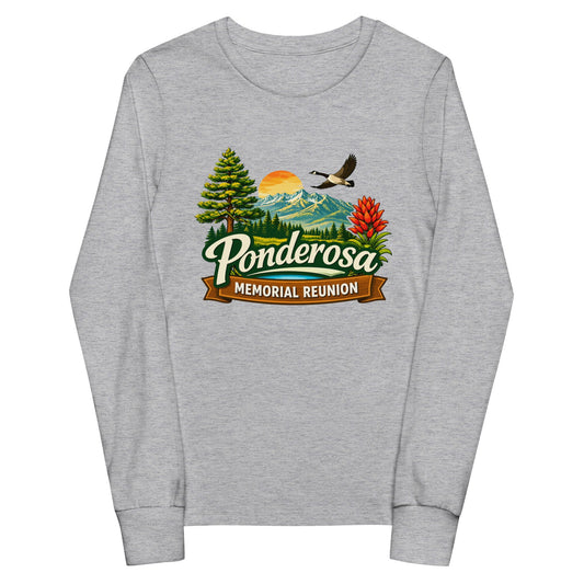 Performance | Youth Long Sleeve T-Shirt | Ponderosa Reunion | Painted Mountain Crest Logo
