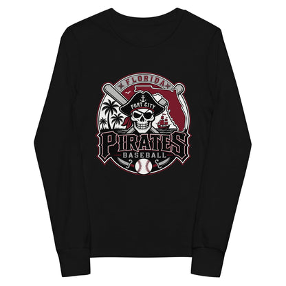 Performance | Youth Long Sleeve T-Shirt | Port City Pirates | Emblem Logo