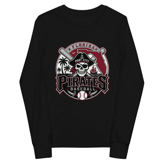 Performance | Youth Long Sleeve T-Shirt | Port City Pirates | Emblem Logo