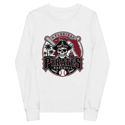 Performance | Youth Long Sleeve T-Shirt | Port City Pirates | Emblem Logo