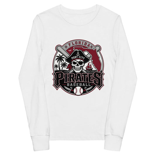 Performance | Youth Long Sleeve T-Shirt | Port City Pirates | Emblem Logo