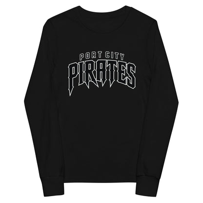 Performance | Youth Long Sleeve T-Shirt | Port City Pirates | Script Logo