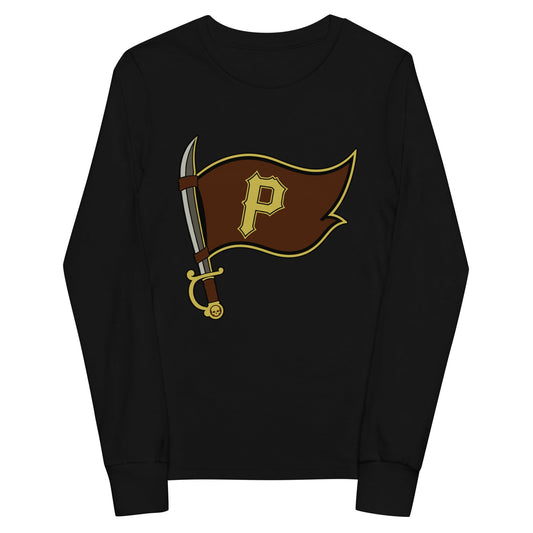 Performance | Youth Long Sleeve T-Shirt | Port City Pirates | Vanguard Flag Logo