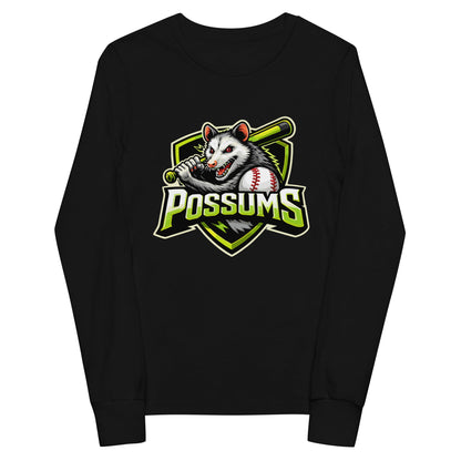 Performance | Youth Long Sleeve T-Shirt | Possums | Mascot Logo