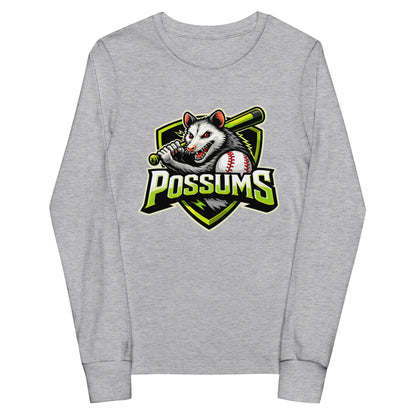 Performance | Youth Long Sleeve T-Shirt | Possums | Mascot Logo