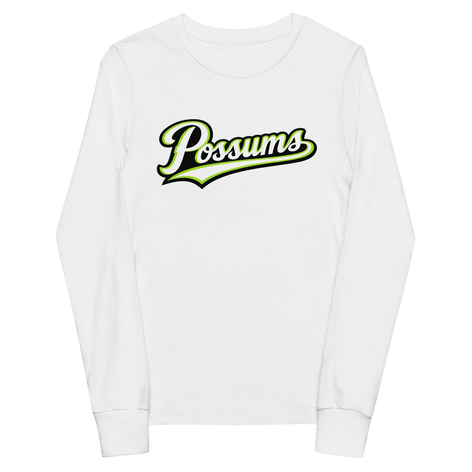 Performance | Youth Long Sleeve T-Shirt | Possums | Script Logo