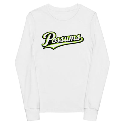 Performance | Youth Long Sleeve T-Shirt | Possums | Script Logo