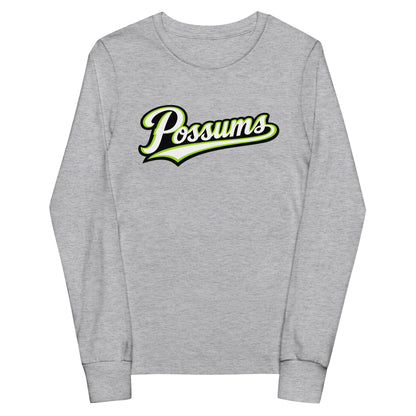 Performance | Youth Long Sleeve T-Shirt | Possums | Script Logo