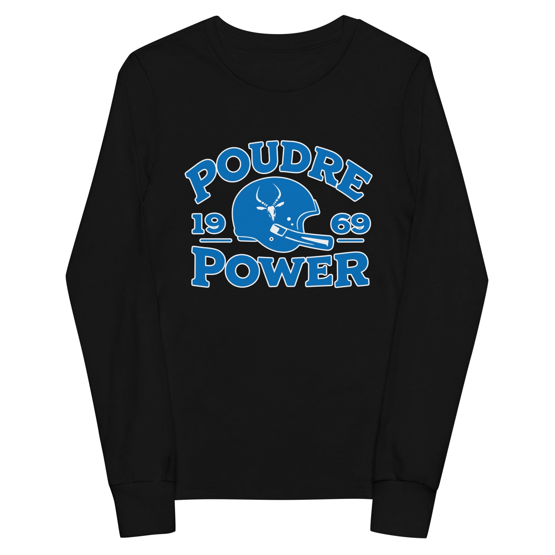 Performance | Youth Long Sleeve T-Shirt | Poudre Football | Crest Logo
