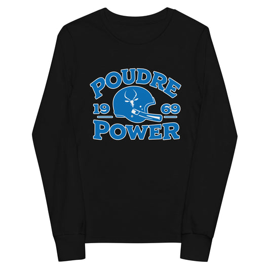 Performance | Youth Long Sleeve T-Shirt | Poudre Football | Crest Logo