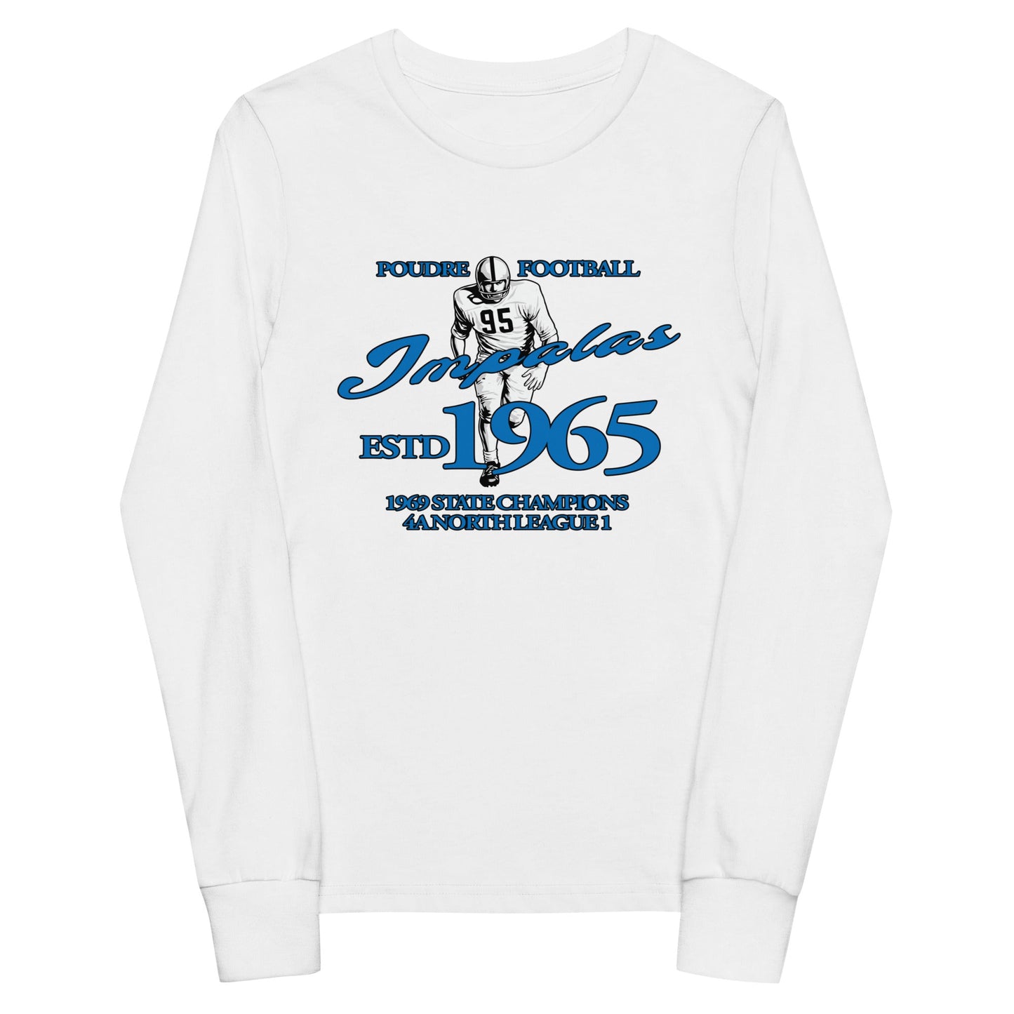 Performance | Youth Long Sleeve T-Shirt | Poudre Football | Dynasty Athletics Logo