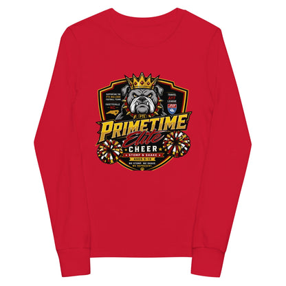 Performance | Youth Long Sleeve T-Shirt | PTE Bulldog Cheer | Shield Logo