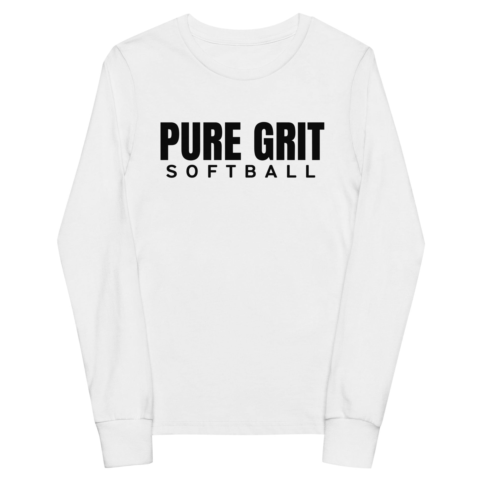 Performance | Youth Long Sleeve T-Shirt | Pure Grit Softball | Main Logo