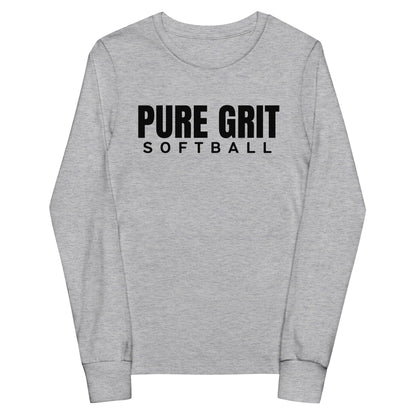Performance | Youth Long Sleeve T-Shirt | Pure Grit Softball | Main Logo