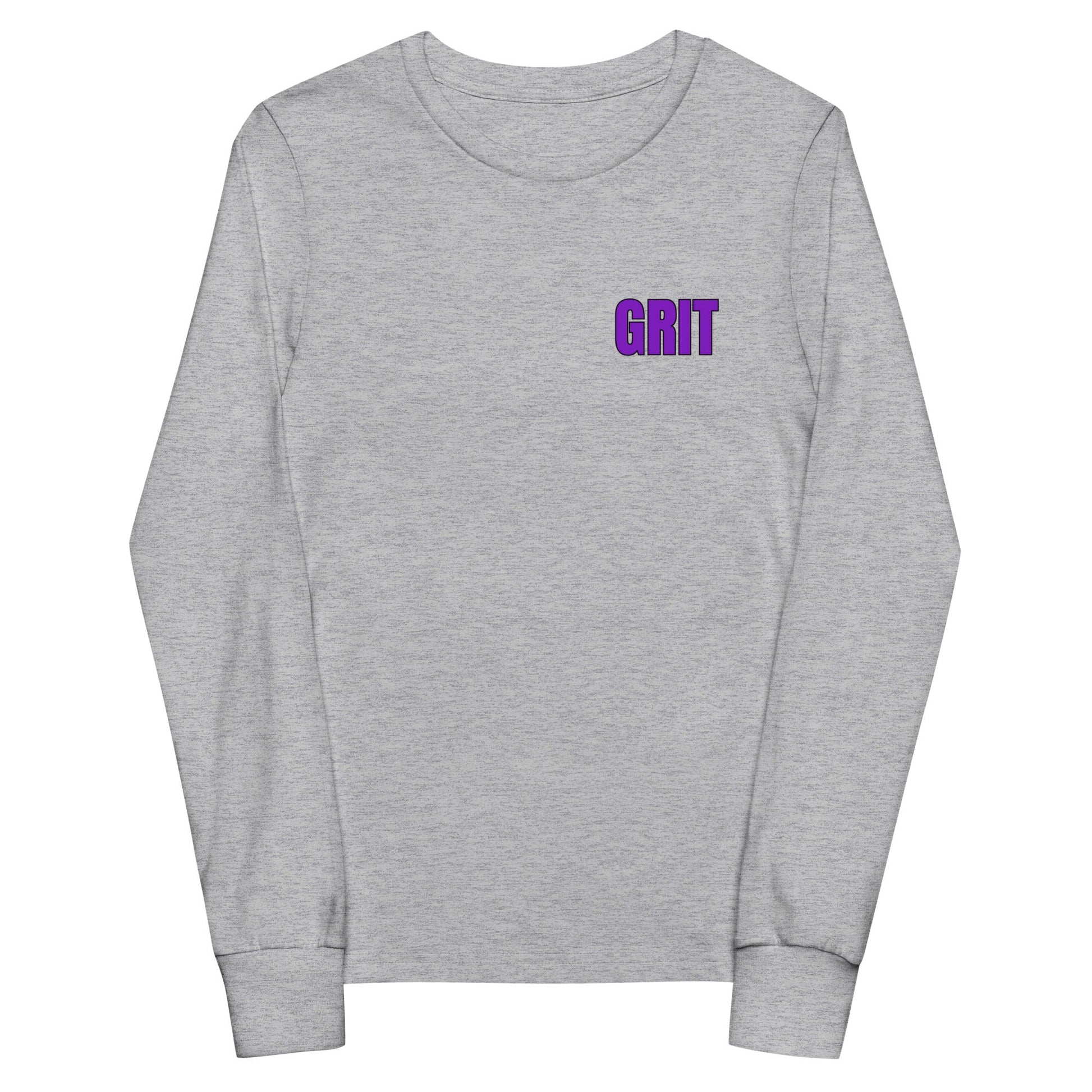Performance | Youth Long Sleeve T-Shirt | Pure Grit Softball | Purple Logo