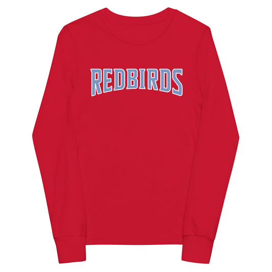 Performance | Youth Long Sleeve T-Shirt | Redbirds | Script Logo