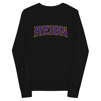 Performance | Youth Long Sleeve T-Shirt | REIGN 10U Softball | Modern Script Logo