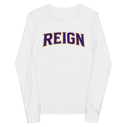 Performance | Youth Long Sleeve T-Shirt | REIGN 10U Softball | Modern Script Logo