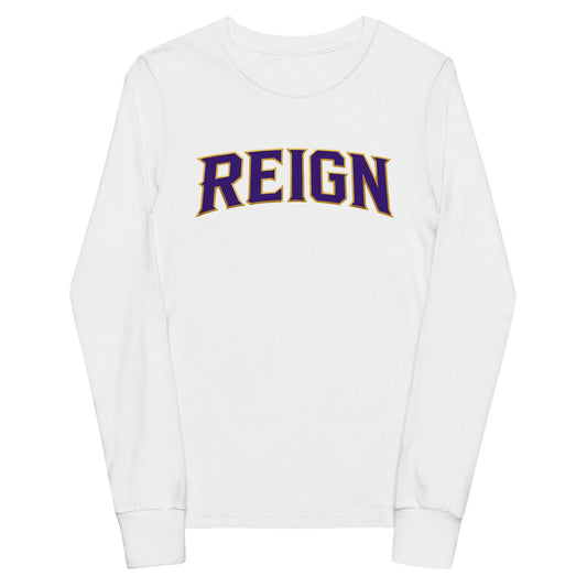 Performance | Youth Long Sleeve T-Shirt | REIGN 10U Softball | Modern Script Logo