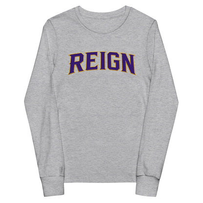 Performance | Youth Long Sleeve T-Shirt | REIGN 10U Softball | Modern Script Logo