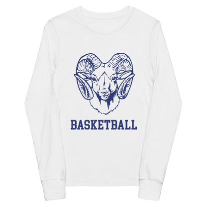 Performance | Youth Long Sleeve T-Shirt | Rensselaer Rams | Basketball Logo