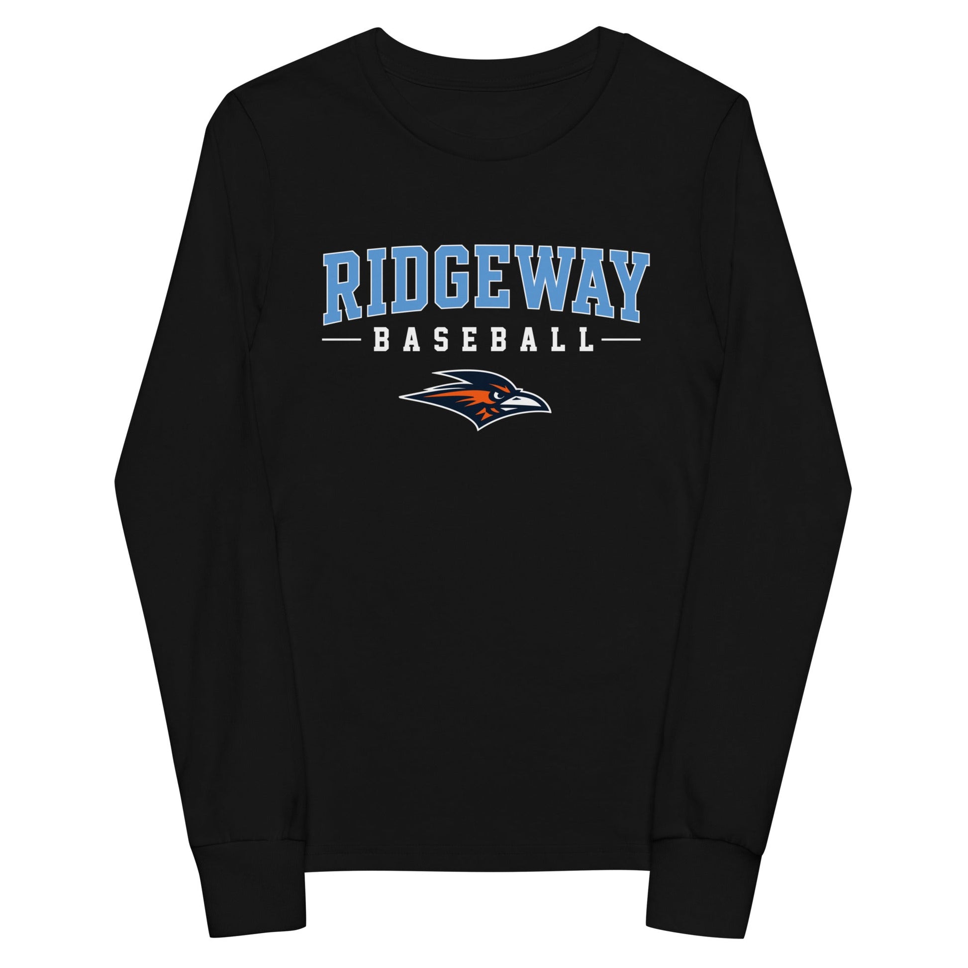 Performance | Youth Long Sleeve T-Shirt | Ridgeway High School Baseball | Athletics Logo