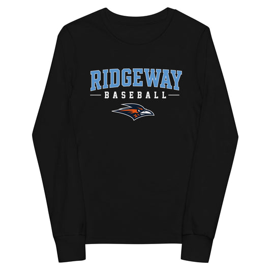 Performance | Youth Long Sleeve T-Shirt | Ridgeway High School Baseball | Athletics Logo