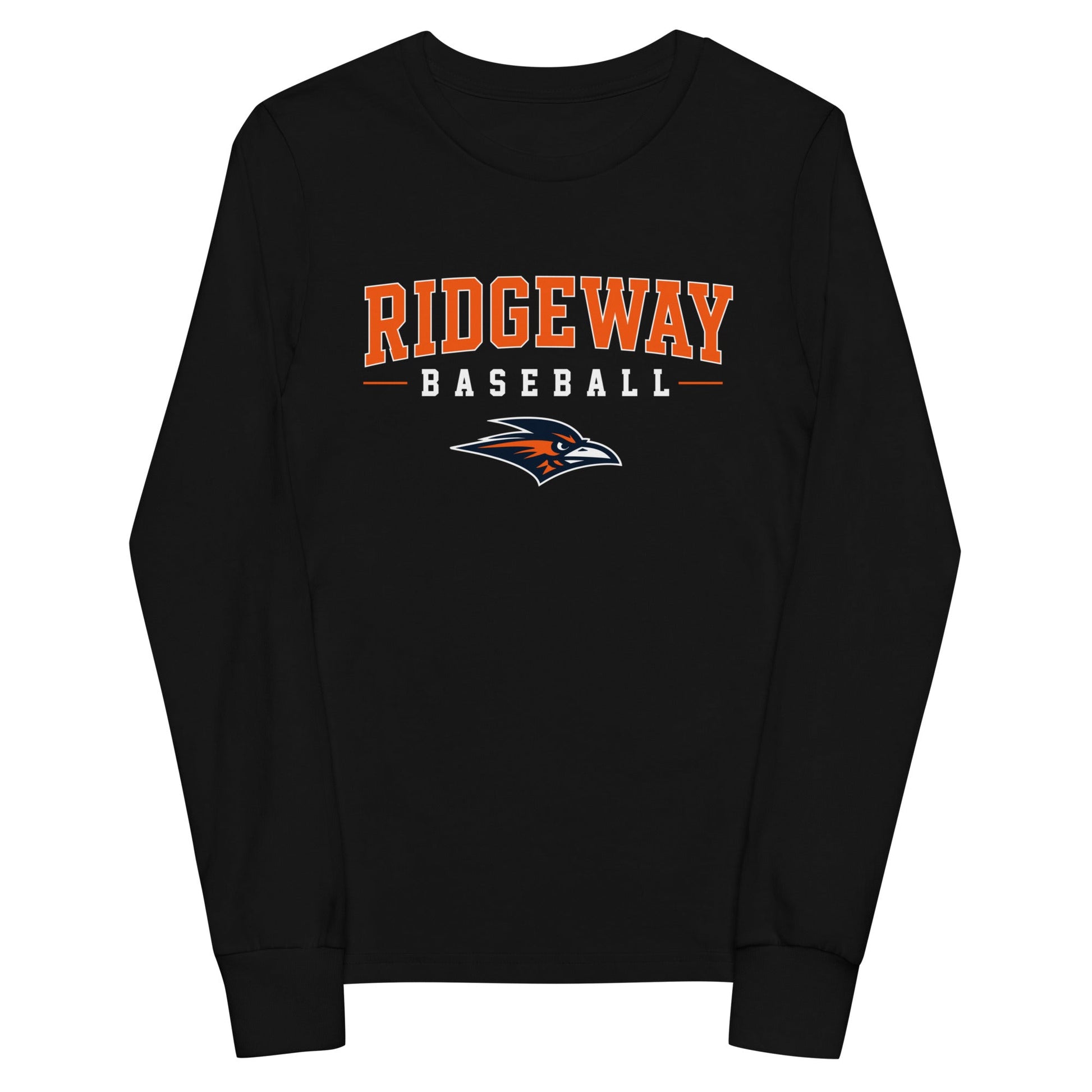 Performance | Youth Long Sleeve T-Shirt | Ridgeway High School Baseball | Emblem Logo