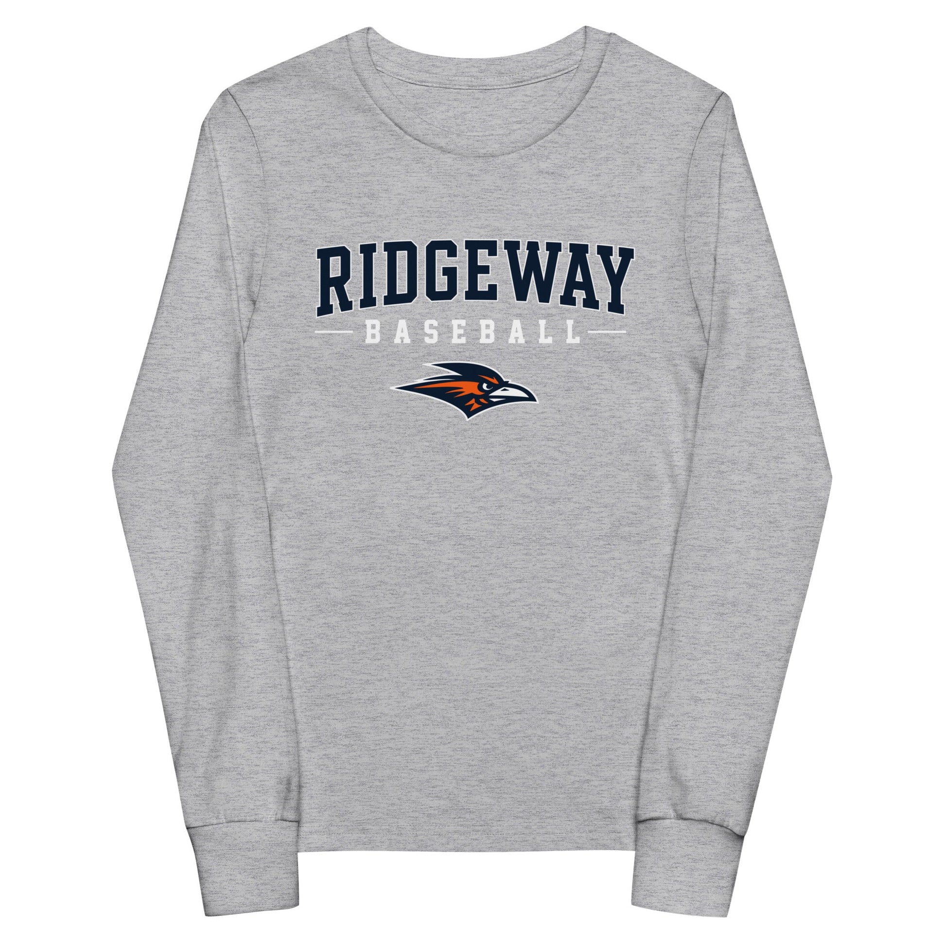 Performance | Youth Long Sleeve T-Shirt | Ridgeway High School Baseball | Modern Script Logo