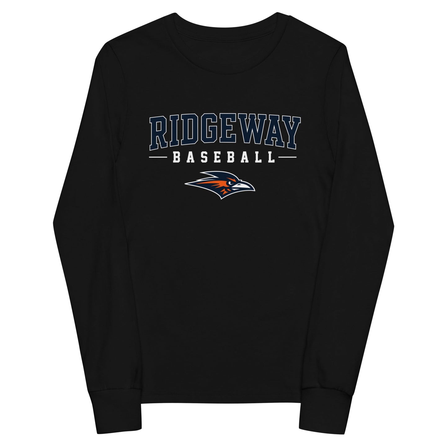 Performance | Youth Long Sleeve T-Shirt | Ridgeway High School Baseball | Modern Script Logo
